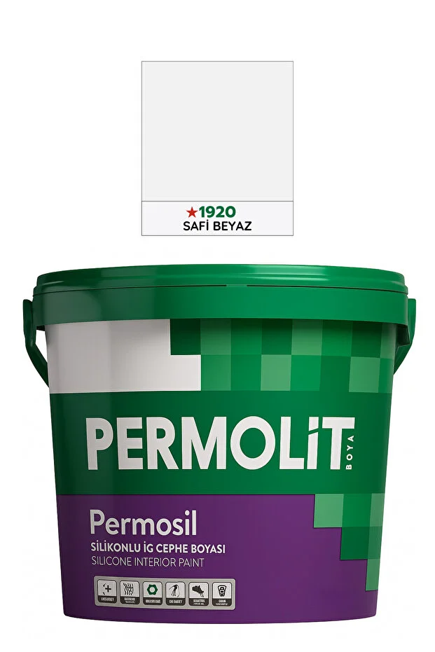 Permosil Silikonlu Silinebilir Su Bazlı İç Cephe Boyası Safi Beyaz